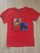 Koszulka t-shirt czerwona reebok 164 bawełniana