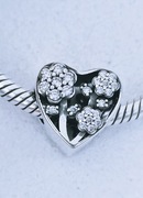 Charm's modułowy koralik  s925 serce kwarty