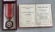 Medal Siły Zbrojne w Służbie Ojczyzny brązowy legitymacja pudełko LWP