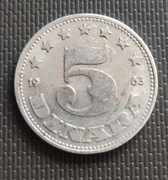 5 Dinara 1963r.   