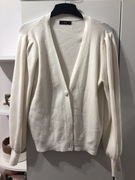 Milutki super sweterek kremowy rozpinany # 42