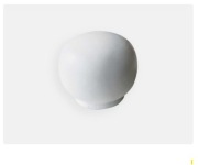 Drewniany uchwyt meblowy (gałka) biały - zestaw 2 szt.