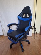 Krzesło do gier z podnóżkiem z regulacją wysokości