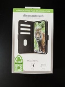 skórzane etui case iPhone 16 pro czarne z klapką na karty dbramante1928