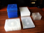 Pudełka Blue Ray, CD, DVD, mini CD (?). 51 sztuk!