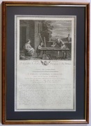 Św. Rodzina, Anibale Carracci oryg. miedzioryt 1786 w oprawie