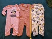 3 rampersy body pajacyki dla dziewczynki 92-98-104