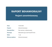 Indywidualna analiza behawioralna psa - raport dla behawiorysty