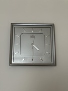 Zegar MPM kwarcowy ścienny srebrny 29x39 cm stan idealny