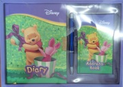 Pamiętnik z notesem i długopisem - Kubuś Puchatek - zestaw