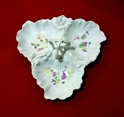 LIMOGES - France - Patera trójdzielna - Piękna porcelana - Kwiaty