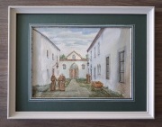 Klasztor karmelitów bosych w Czernej 1795 rok - podwórze, od McQ