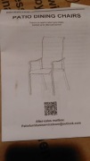 Krzesła ogrodowe patio 4 szt. nowe