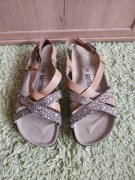 Bayton! Komfortowe profilowane skorzane klapki sandały 38 nowe