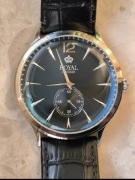 zegarek Royal London – czarna tarcza – mała sekunda – klasyczny 39–42