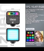 Lampa LED Ulanzi VL49 RGB - czarna