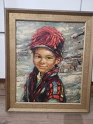 Obraz olejowy antyk rok. 1974