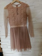 Sukienka pudrowy róż rozmiar S