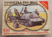 tankietka TKS- MG15 zestaw z wózkiem transportowym Mirage 1:35