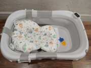 Wanienka turystyczna silikonowa składana z termometrem