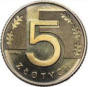 5 zł., złotych PRÓBA NIKIEL. Bardzo rzadkie.