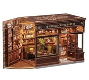 Domek DIY drewniany LED Corner Coffee Shop
