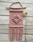 A'la makatka na szydełku, mini dekoracja ścienna