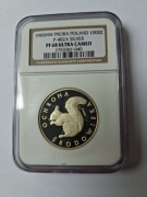 1000 zł złotych Wiewiórka 1985 NGC PF 68 ! próba rzadka tylko 2500 szt.
