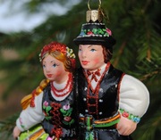 Para łowicka - bombka folk handmade by Bombkarnia