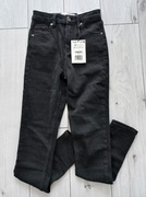 Spodnie jeansowe czarne wysoki stan nowe Bershka(xs) 34