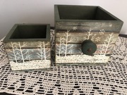 Komplet pojemniki, szuflada pudełko decoupage, 