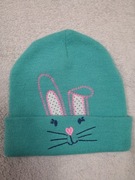 Zielona haftowana czapka królik zając