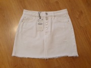 Zara 36 S biała dzinsowa mini spódnica lato dzins