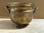 Stara mosiężna doniczka 