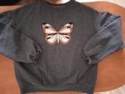 Śliczna bluza cieplejsza z motylem roz 152 na około 11-12 lat