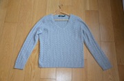 Ralph Lauren sweter w jodełkę szary r. L