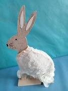 Królik ze sklejki w futerku 30 cm