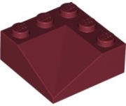 LEGO 4 x 99301 skos dachówka koszowa 3x3 - czerwony ciemny