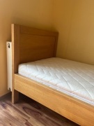 dębowe łóżko jednoosobowe drewniane na wymiar 