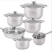 Zestaw garnków ADM komplet 12 elementów indukcyjna lub gas 