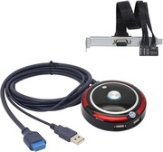 Przycisk zasilania z dwoma portami USB i audio