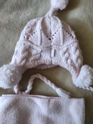 Cudowną czapka i szalik dziecięca 2-3 latka