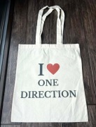 Torba bawełniana torebka tote bag bawełna beżowa one direction 