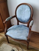 Niebieski fotel antyk 