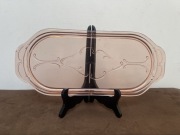 Art Deco Stara Łososiowa Duża Taca