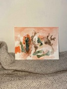 Obraz akwarelowy 14cmx19cm "MK"