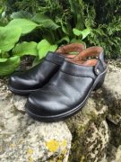 Ariat Skórzane Chodaki Klapki Clogs Czarne Medyczne Platforma 37 