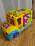 Autobus Szkolny Edukacyjny z Muzyką Książka Światło Dźwięk Omija Przeszkody