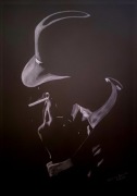 Painted in black
