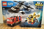 LEGO City 60462 Zestaw z helikopterem, wozem strażackim i łodzią podwodną